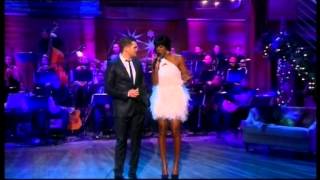 Michael Bublé Xmas Live  Home For Christmas quotWhite Christmas Duet With Kelly Rowlandquot Live HQ [upl. by Mcdougall]