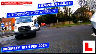 LEARNER FAILED 4TH TEST BROMLEY  EP19  19 FEB 2024 1335 DRIVINGTESTVIDEO OJKENNY BROMLEYDTC [upl. by Philina]