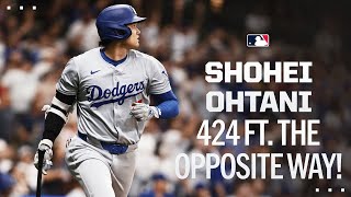 Shohei Ohtani is unreal 424 feet the opposite way 🤯 大谷翔平ハイライト [upl. by Ilonka]