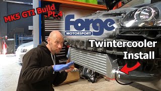 FORGE TWINTERCOOLER INSTALL on the Mk5 GTI [upl. by Nellad269]