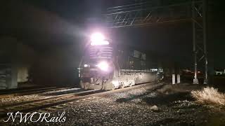 Railfanning at night SB CSX CFE Power move and the NS Local Lima Ohio [upl. by Neelyhtak211]