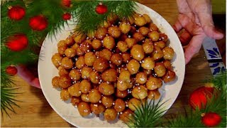 Struffoli  Honey balls  Italian Christmas dessert ENGLISH [upl. by Annahavas569]