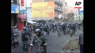 Protestors and police clash in latest violence [upl. by Esmeralda424]