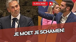 Premier Schoof vs WOESTE van Baarle DENK Je moet je SCHAMEN [upl. by Hiamerej]