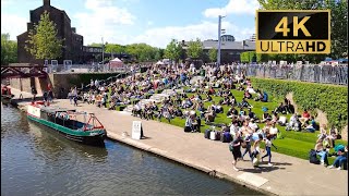 London Walk Granary Square by Kings Cross Station 4K Virtual Tour in Central London [upl. by Suilmann725]