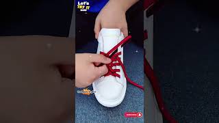 How to tie shoe laces sneakers Stylish shoelacing shoelaces shorts [upl. by Adalard]