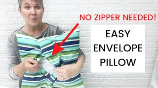 Envelope Pillow Cover Tutorial  Fast and Easy Sewing Project [upl. by Raynor990]