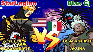 Marvel Super Heroes Vs Street Fighter  StarLegion vs Blas Cj [upl. by Einallem876]