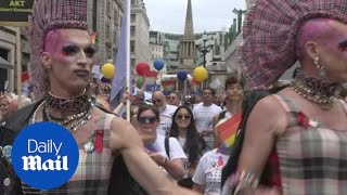 Londons most diverse Pride parade marks Stonewalls anniversary [upl. by Ahtael]