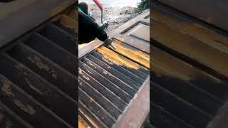 INSANE SANDBLASTING POWER  Demonstration on wood [upl. by Wally]