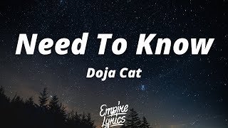 Doja Cat  Need To Know Lyrics Traducida al Español [upl. by Clintock]