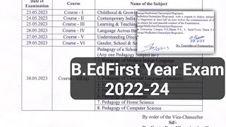 Bed first year exam date released 202224 session 🙄 lnmu brabu puppuvku bed first year exam [upl. by Meldon]