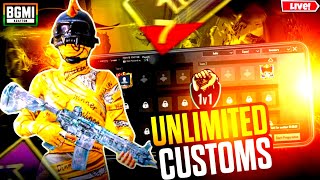 UNLIMITED CUSTOMS  BGMI LIVE STREAM  PUPPET GAMING🔥 [upl. by Aihsetan900]