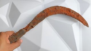 Old Machete Restoration DIY With No Power Tools  ASMR [upl. by Mit]