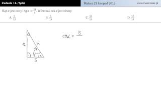 Zadanie 14  Matura próbna 21112012 [upl. by Erdnassak]