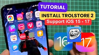 Install Trollstore 2 Permanent Sideload alias Anti Revoked Lifetime iOS 15  170 Tanpa Jailbreak [upl. by Naig]