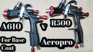 Aeropro R500 v A610 LVLP Spray Guns Great Value Chinese Spray Guns Rongpeng [upl. by Yorel]