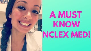 A MEDICATION YOU MUST KNOW FOR THE NCLEX LISINOPRIL ACE INHIBITOR [upl. by Tonina]