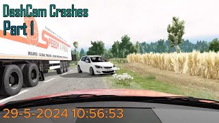 DashCam Crashes Part 1  BeamNGdrive [upl. by Saffren]