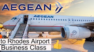 AEGEAN  Business Class to RHODES  AIRBUS A320 2023 [upl. by Yerdna191]