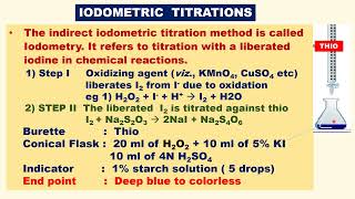 IODIMETRIC  IODOMETRIC TITRATIONS Differences with examples method Procedure [upl. by Duleba]