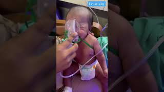 Nebuliser Given medical cute newborn [upl. by Adi]