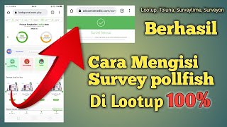 Tutorial Mengerjakan Survey Pollfish  Lootup [upl. by Hannahc]