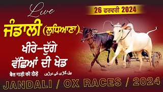 🔴LIVE JANDALI Ludhiana OX RACES  ਖੀਰੇਦੁੱਗੇ  بلدوں کی دودن  बल्दों की दौड़ें 26 FEB 2024  HD [upl. by Aryahay82]