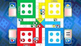 Ludo game in 4 players  Ludo king 4 players  Ludo gameplay [upl. by Dranyl]