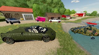 Millionaire Auctions His Barns Full of Rare Cars  Farming Simulator 22 [upl. by Latihs409]