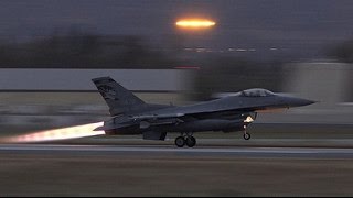 Powerful F16 Afterburner Takeoff [upl. by Ahnavas144]