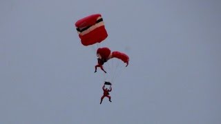 Skydiver rescues teammate midair [upl. by Launamme]