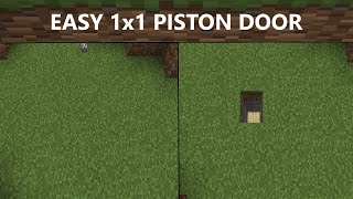 Flush With The Floor 1x1 Piston Door Tutorial For Minecraft Bedrock [upl. by Mensch]