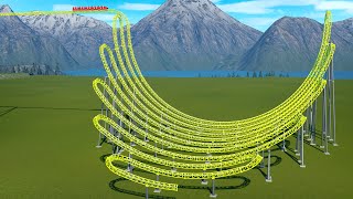 Skateboard Ramp Roller Coaster – Planet Coaster [upl. by Garda]