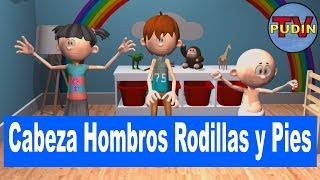 Cabeza Hombros Rodillas y Pies  Canciones infantiles 3D [upl. by Jsandye61]