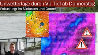 EXTREMWETTERLAGE durch VBTIEF ab DONNERSTAG 12092024  Ablauf Schwerpunkte und Unsicherheiten [upl. by Aniram]