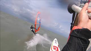 SAINT AUBIN SUR MER WINDSURF ON A RAINY DAY [upl. by Elyag]