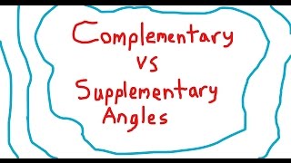 Simplest way to remember Complementary vs Supplementary Angles [upl. by Vern]