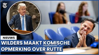 Hilariteit om Geert Wilders na vertrek Rutte [upl. by Atselec]