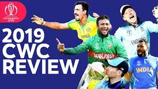 Review of 2019 Cricket World Cup  Top Moments Catches Shots amp Bowling  ICC [upl. by Olemrac]