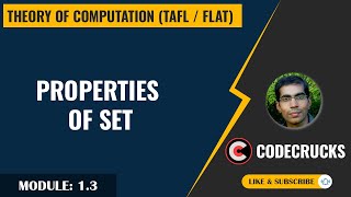 003  Properties of Set  involution  associative  Distributive TOC by Mahesh Goyani  CodeCrucks [upl. by Ciprian]