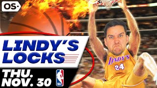 NBA Picks for EVERY Game Thursday 1130  Best NBA Bets amp Predictions  Lindys Leans Likes amp Locks [upl. by Yttik]