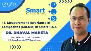 15 Measurement Invariance of Composites MICOM in SmartPLS4  Dr Dhaval Maheta [upl. by Aenneea]