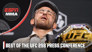 UFC 298 Press Conference Highlights 🎥  ESPN MMA [upl. by Nuawtna862]