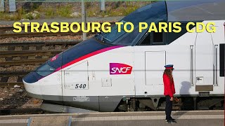 TGV High Speed from STRASBOURG to PARIS CDG  320kmh [upl. by Robbin]