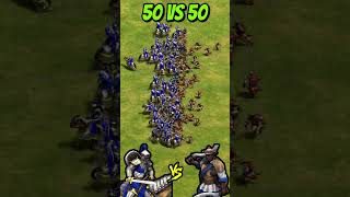 50 Elite Cataphracts vs 50 Elite Shotel Warriors AoE2 Shorts ageofempires gaming [upl. by Meit]