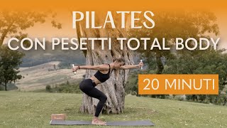 Pilates con i pesetti total body 20 [upl. by Mailiw]