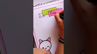 Easy Frontpageidea 😱 for ENGLISH NotebookEasy kids art shorts short art kids diy viral new [upl. by Adalie]