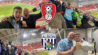 ROTHERHAM VS WBA VLOG WALLACE WONDERSTRIKE AS ALBION FAN BREAKS LEG IN LIMBS [upl. by Rodama]