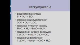 Matura z chemii na 100  Tlenki [upl. by Ynavoj]